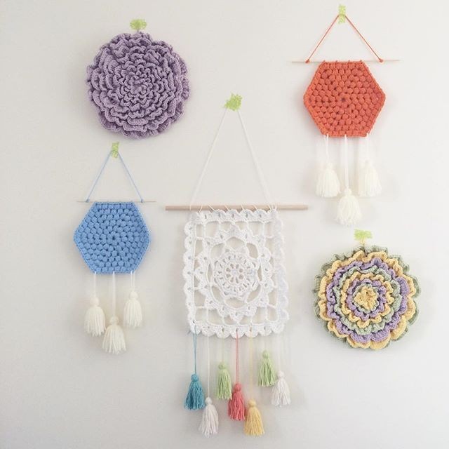 Inspiration. Crochet Wall Decorations.