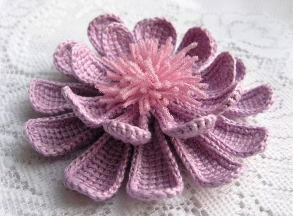 ​Crochet Gerbera in Tunisian Technique