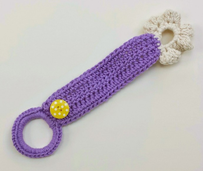 Helping our users. Crochet Towel Top with Flower. Helping our users. Crochet Towel Top with Flower.