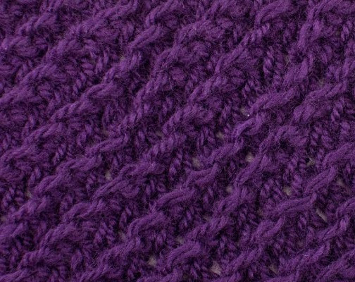 ​Diagonal Brioche Knit Pattern