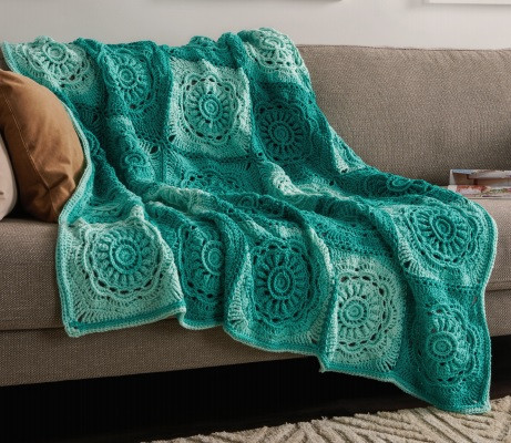 ​Crochet Blanket with Motifs