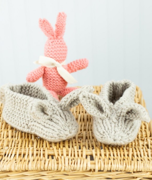 ​Knit Slippers with Ears