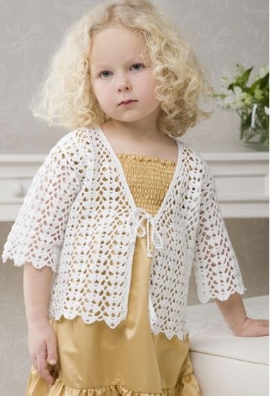 ​Light Crochet Jacket for Girl