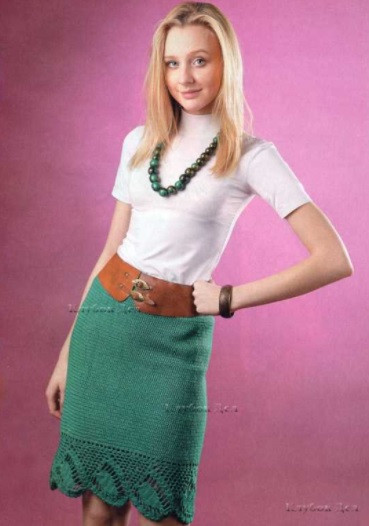 ​Green Crochet Skirt