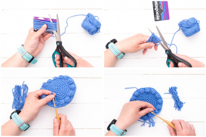 ​Crochet Coasters with Fringe