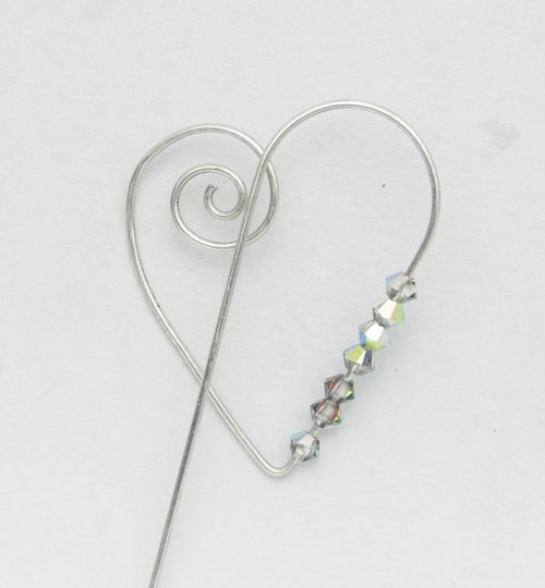 ​Murano Glass Wire Heart Earrings