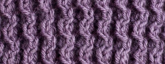 ​Wavy Knit  Cable Rib Pattern