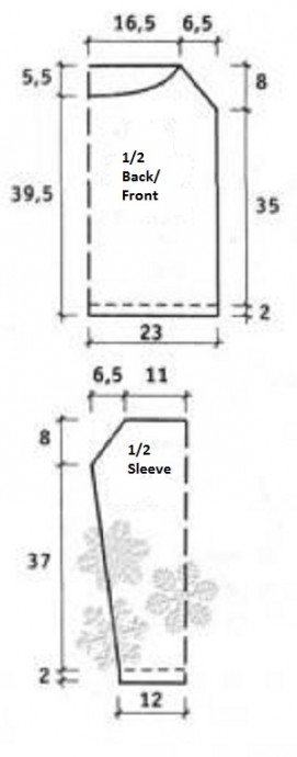 White Pullover with Relief Round Yoke White Pullover with Relief Round Yoke