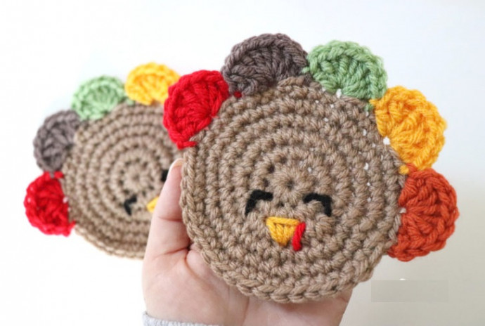 ​Crochet Turkey Coasters