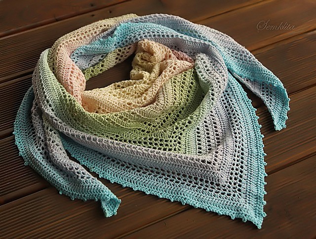 Inspiration. Crochet Summer Scarves.