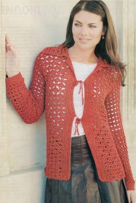 ​Red Crochet Jacket