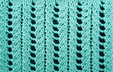 Lace Ribs Knit Stitch