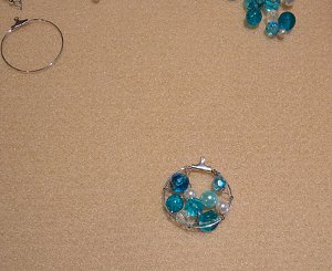 ​Ocean Blue Wire Earrings