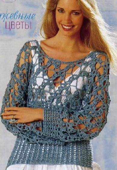 Relief Flower Pullover – FREE CROCHET PATTERN — Craftorator