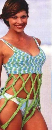 ​Crochet Beach Top with Fringe