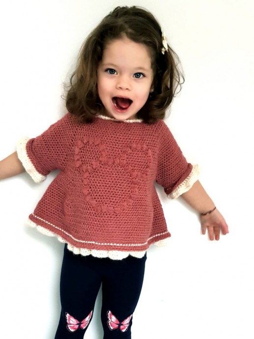 Helping our users. ​Bobble Pattern Crochet Baby Blouse.