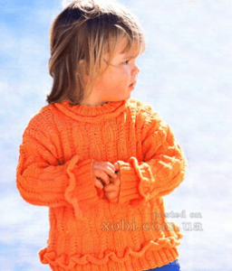 Knit Orange Baby Sweater