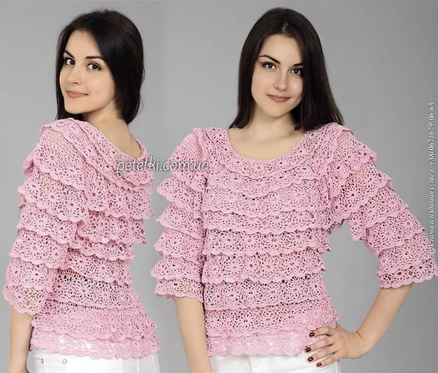 ​Multilayer Elegant Crochet Blouse