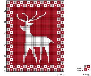 ​Reindeer Knit Christmas Stocking Pattern