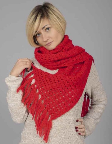 ​Crochet Red Scarf