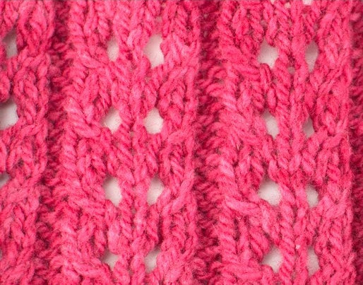 ​Double Eyelet Rib Knit Pattern