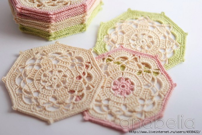 Inspiration. Crochet Coasters.