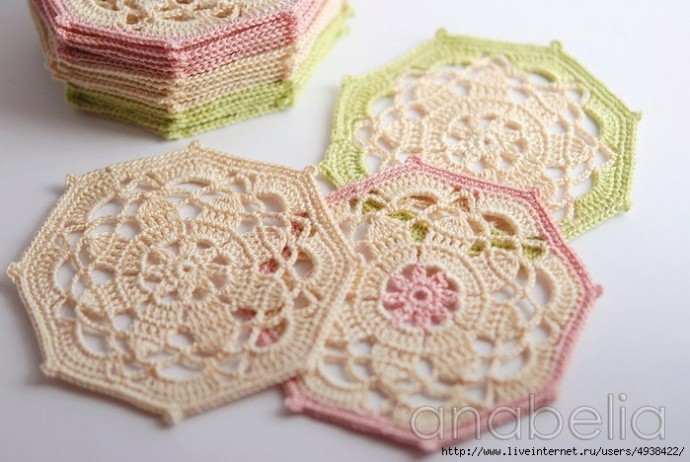 Inspiration. Crochet Coasters.