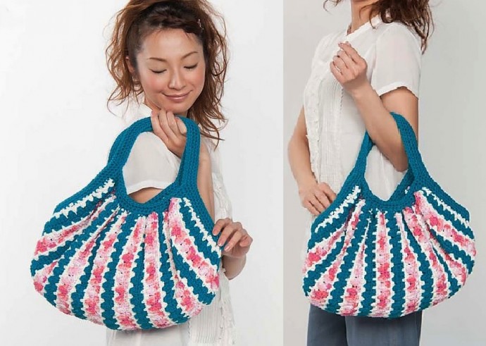 ​Stripped Crochet Bag