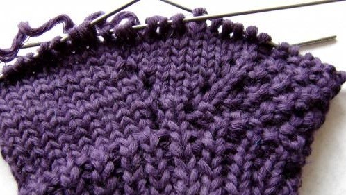 Purple Knit Mittens