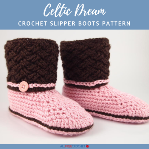 ​Celtic Dream Crochet Slipper Boots