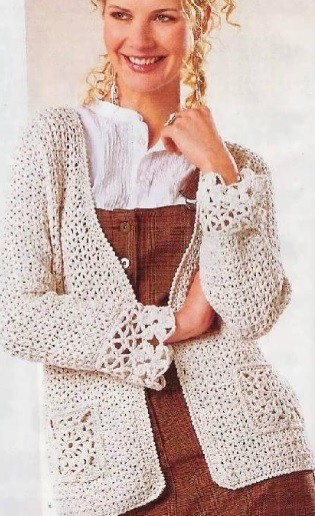 ​Crochet Beige Jacket