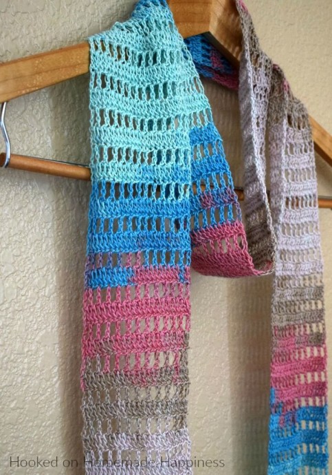 Inspiration. Crochet Summer Scarves.