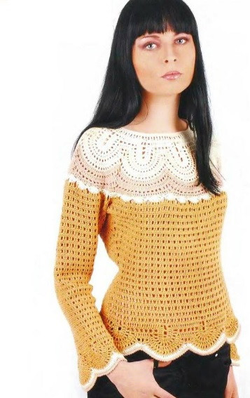 ​Relief Crochet Pullover