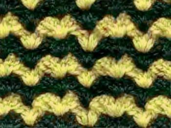 Crochet Two-Colored Waves Pattern Crochet Two-Colored Waves Pattern
