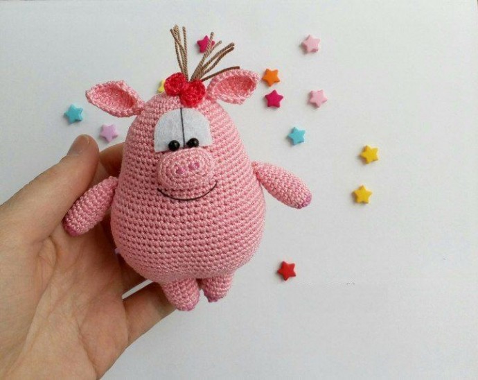 ​Funny Crochet Pig