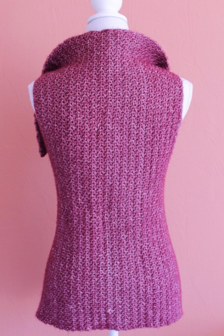 Helping our users. ​Purple Crochet Vest.