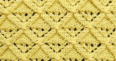​Diamond Lattice Knit Stitch