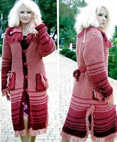 Burgundy Knit Coat Burgundy Knit Coat