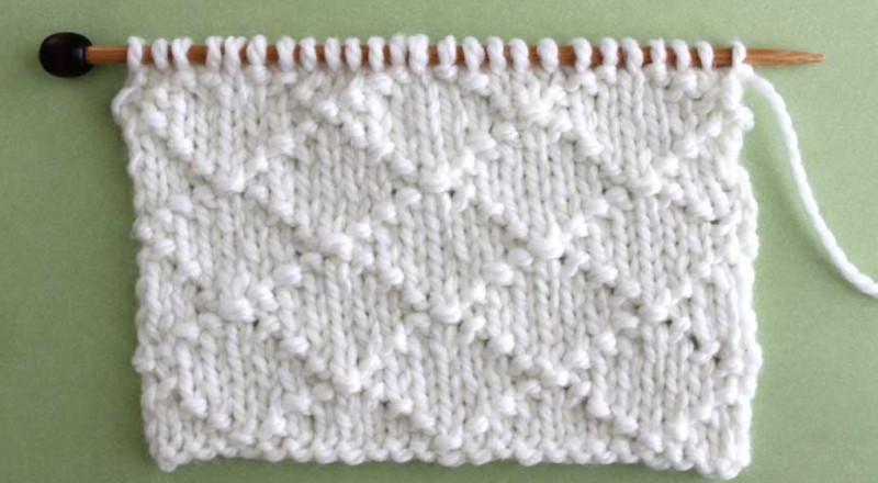 ​Diamond Brocade Knit Stitch