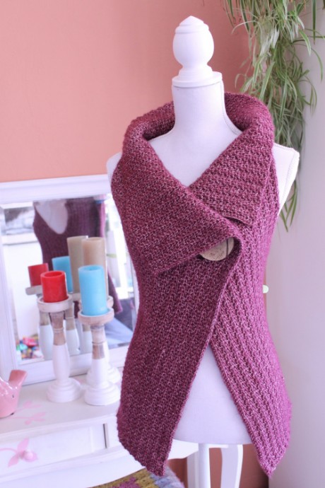 Helping our users. ​Purple Crochet Vest.
