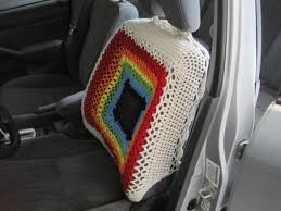 Inspiration. Crochet Seat Cover for Cars.