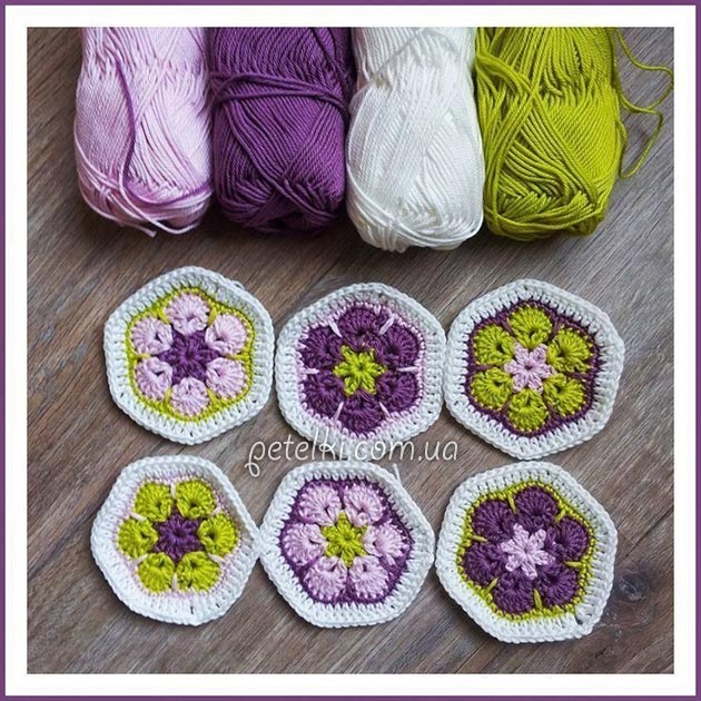 African Flower Crochet Pattern