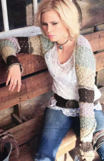 Beige Crochet Bollero