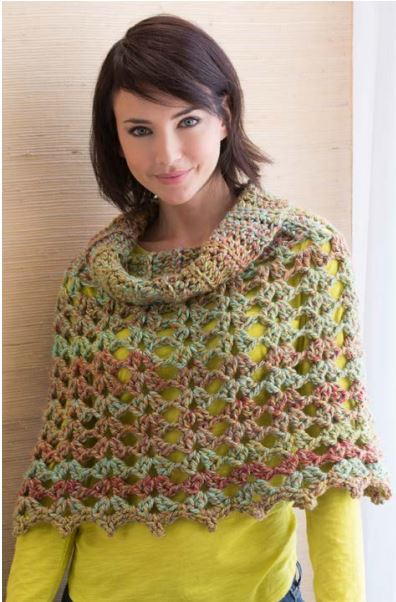 Chic Cowl Neck Crochet Poncho Chic Cowl Neck Crochet Poncho