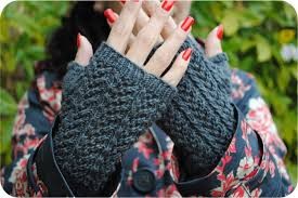 Inspiration. Knit Fingerless Gloves.