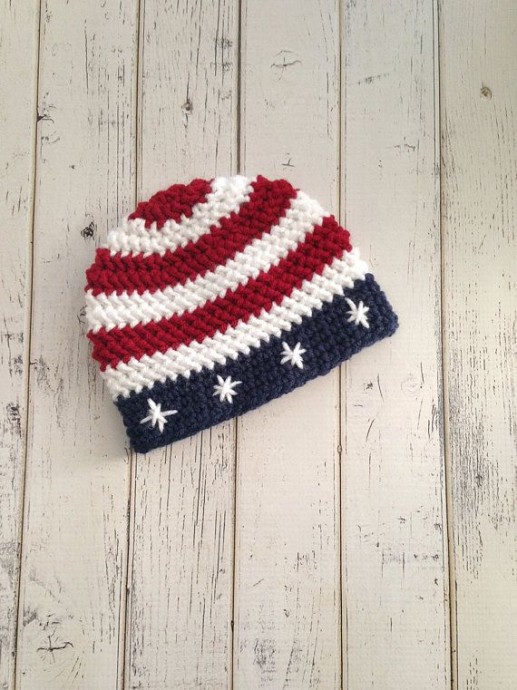 Inspiration. American Flag in Crochet Things.