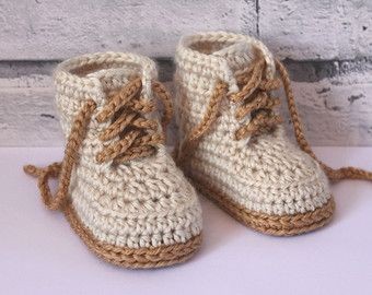 Inspiration. Crochet Baby Boy Booties.