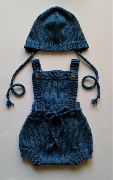Inspiration. Knit Baby Rompers.