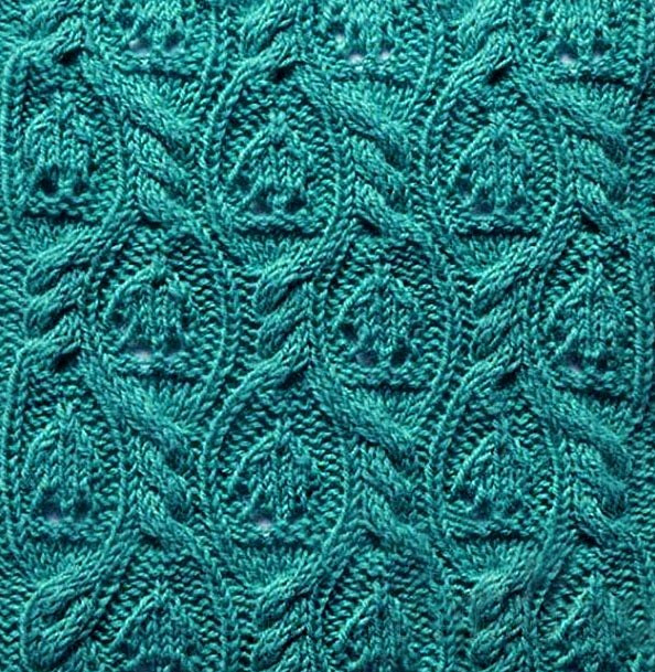 Fancy Knit Leaves Pattern