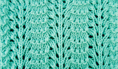​Ridged Feather Knit Stitch